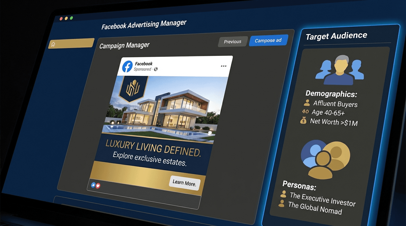 Facebook Ads for High-End Real Estate Buyers: How to Target Luxury Leads Without Burning Your Budget